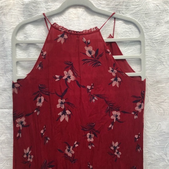 Lucky Brand Hi/Lo Crinkle Crepe Floral Maxi - Picture 4 of 8